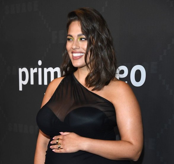 Pregnant Ashley Graham dresses up as ‘knocked up’ Jessica Rabbit in skintight latex for Halloween