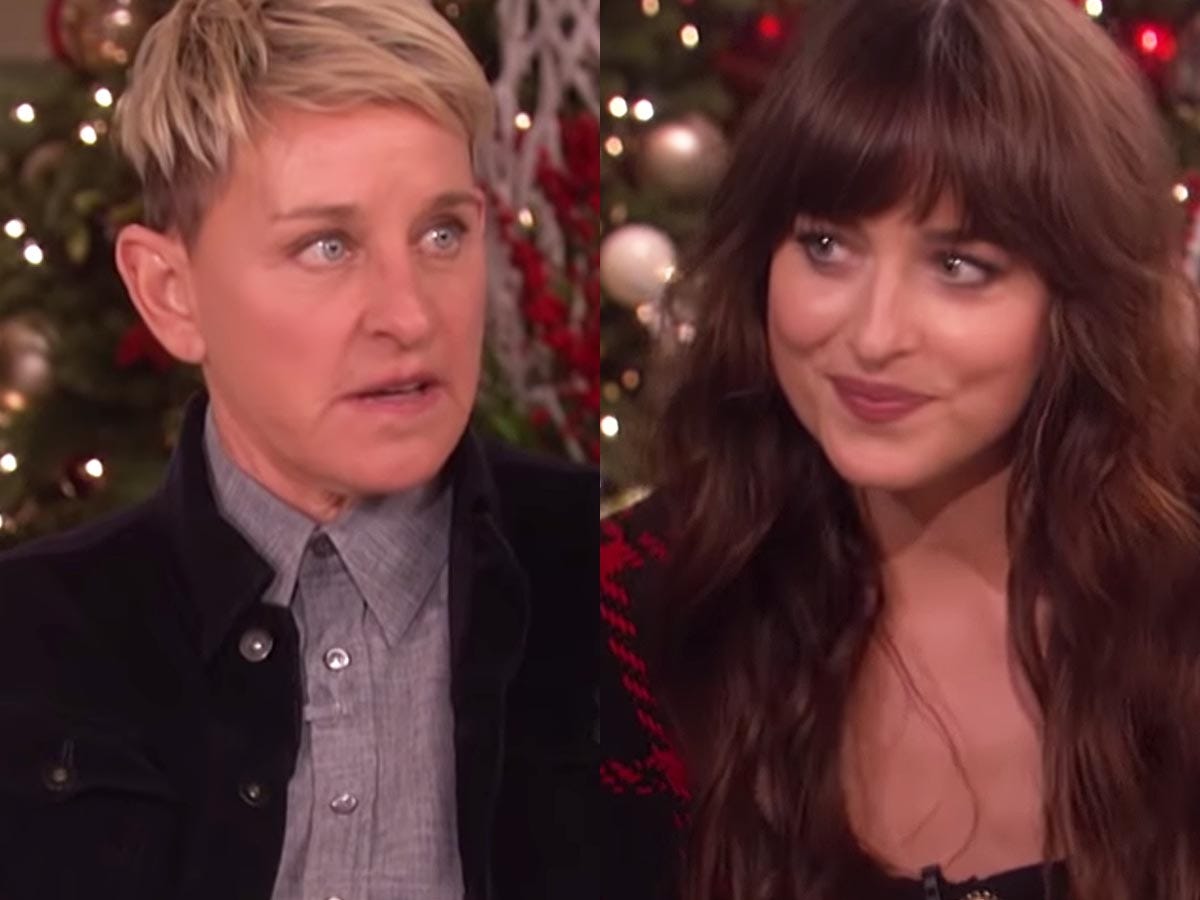 Ellen DeGeneres said she didn’t get an invitation to Dakota Johnson’s birthday party, and the actress had to fact check her