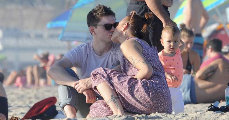 Halsey and Boyfriend Evan Peters Share a Sweet Kiss During Beach Date