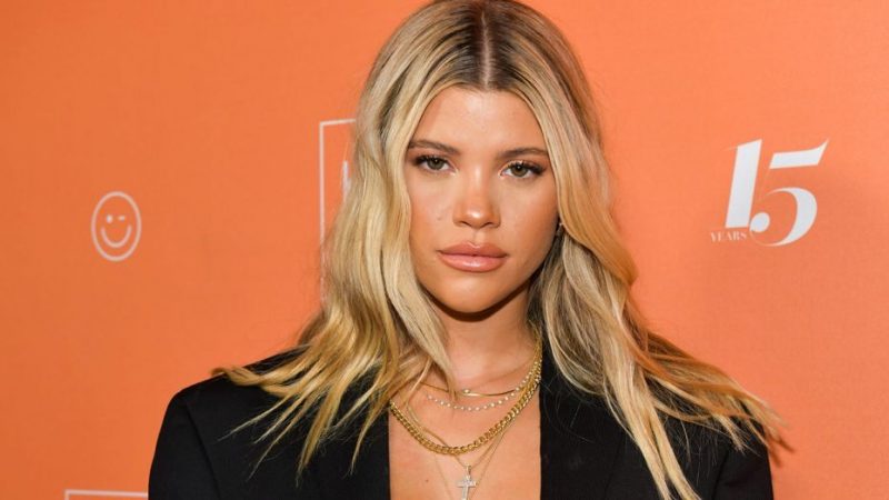 Sofia Richie rocks the season’s nude trend as she grabs dinner at celeb hot spot Nobu with friends