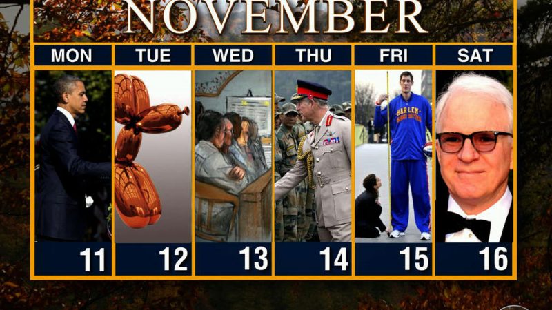 Calendar: Week of November 11