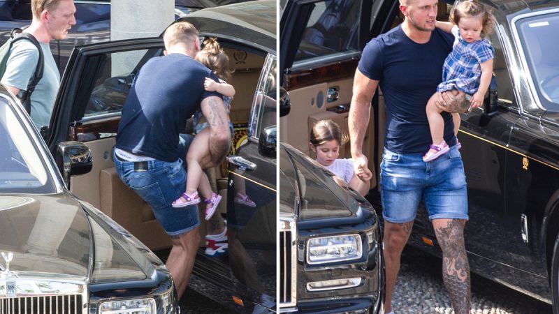 Dan Osborne arrives at filming with Jacqueline Jossa’s daughters after ‘cheating’ claims as I’m A Celeb families fly in