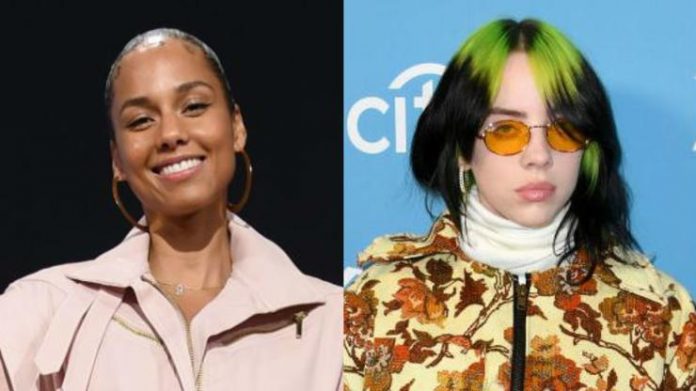 Alicia Keys and Billie Eilish surprise the talk show audience with the duo “Ocean Eyes”