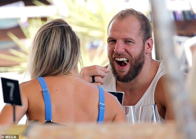I’m A Celeb’s James Haskell and wife Chloe Madeley put on a giddy display over lunch… hours after ‘locking themselves away for a SEX MARATHON’ following 16 days apart