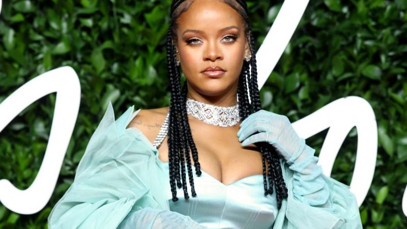 Rihanna Dressed Like Fashion Royalty In A Satin Mini Dress At The 2019 British Fashion Awards