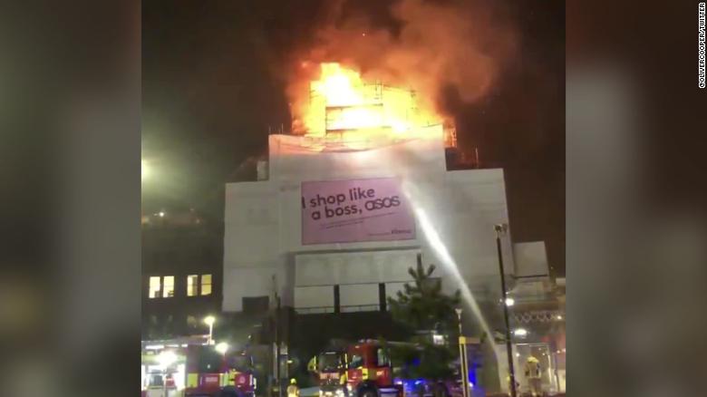 Iconic theater in London where Prince and Madonna performed is engulfed in flames