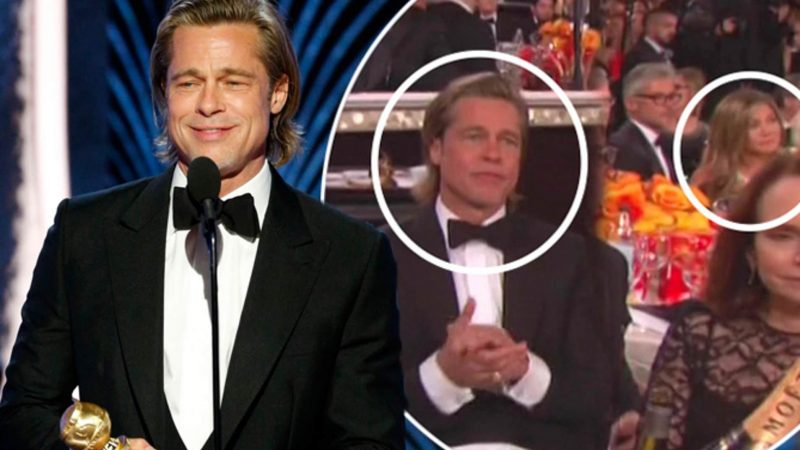 Golden Globes 2020: ‘She’s a good friend’: Brad Pitt praises ex-wife Jennifer Aniston… as she cheers him on for scooping Best Actor whilst sitting just feet apart