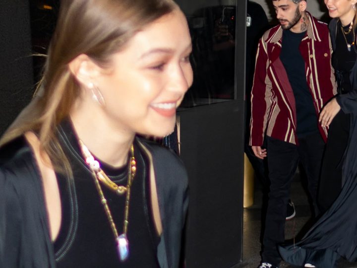 Gigi Hadid couldn’t look happier as she walks arm in arm with Zayn Malik after reuniting with on/off boyfriend on his birthday