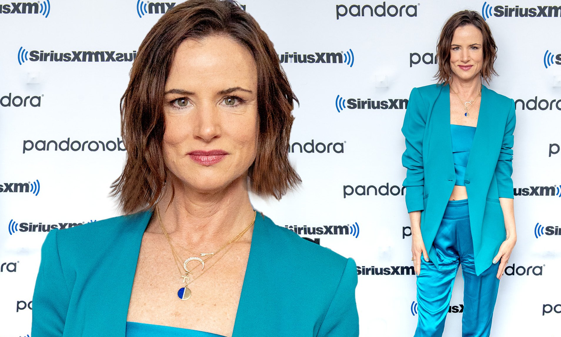 Juliette Lewis looks lovely in teal as she steps out to promote Season 2 of Facebook Watch’s Sacred Lies