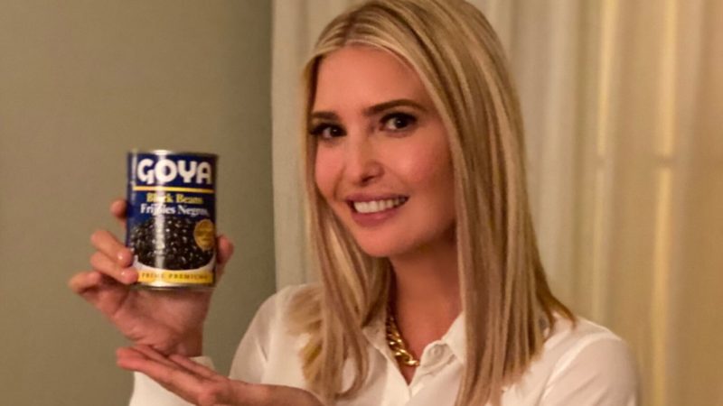 Ivanka Trump posts photo of herself presenting can of Goya black beans, critics explode