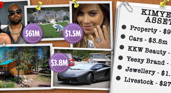 How Kim Kardashian and Kanye West will battle over $2.2B fortune – including $92M property empire and $3.8m supercars