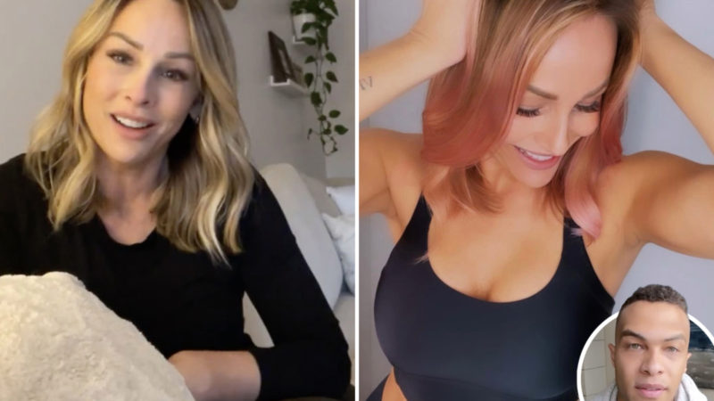 Bachelorette Clare Crawley looks totally different with pink hair as she poses in just a bra after split from Dale Moss