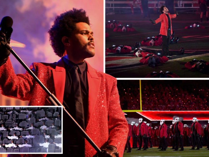 Super Bowl 2021- The Weeknd wows crowd at halftime show as his ‘creepy’ bandaged dancers take over the entire field