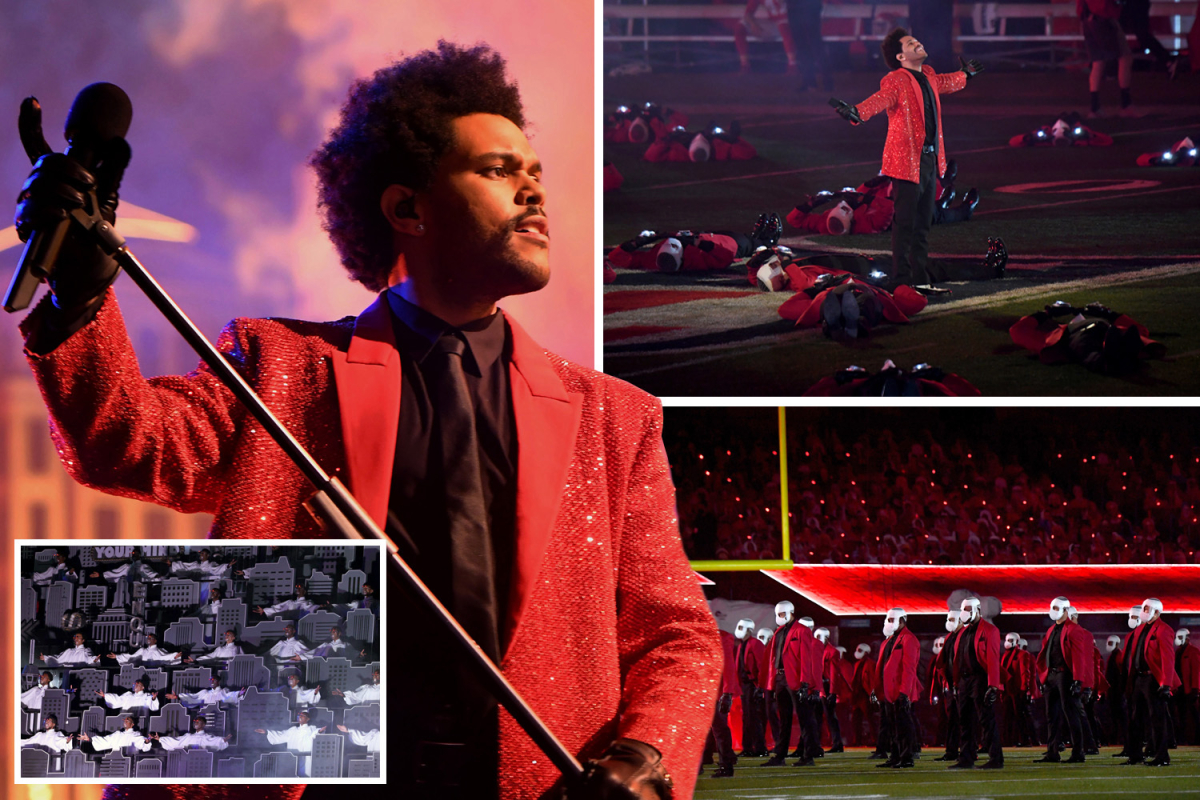 Super Bowl 2021- The Weeknd wows crowd at halftime show as his ‘creepy’ bandaged dancers take over the entire field