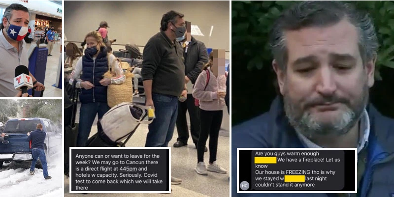 Ted Cruz admits it was ‘a mistake’ to jet off to luxury Cancun resort as texts show wife wanted to flee ‘FREEZING’ Texas
