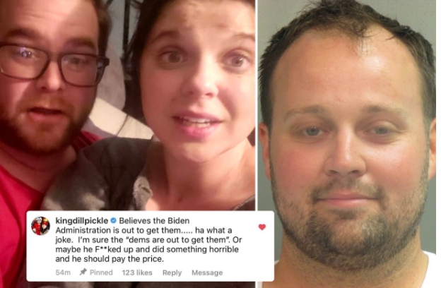 Amy Duggar’s husband claims cousin Josh ‘maybe f**ked up & should pay the price’ after his arrest on child porn charges