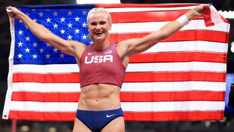 Katie Nageotte of the U.S. rallies to win gold in pole vault at the Tokyo Olympics
