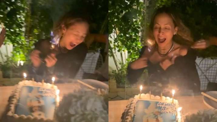 Nicole Richie accidentally lit her hair on fire blowing out her birthday cake candles