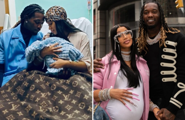 Cardi B and husband Offset welcome second child, a baby BOY, as she reveals adorable first photo
