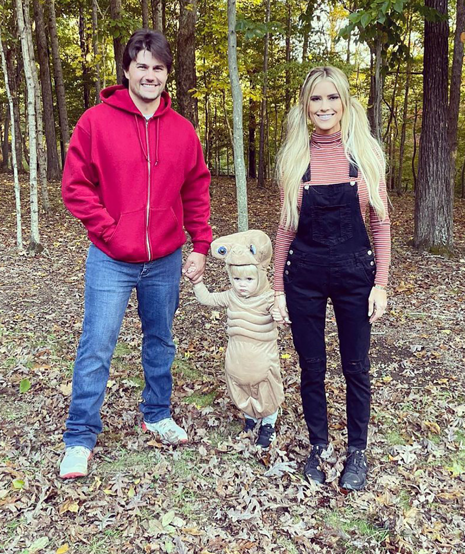 Christina Haack and Fiancé Josh Hall Dress Up as E.T. Characters with 2-Year-Old Hudson on Halloween