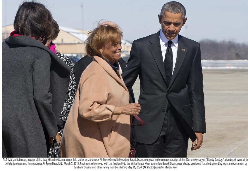 Marian Robinson, the mother of Michelle Obama who lived in the White House, dies at 86