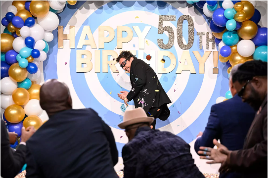 Jimmy Fallon Gets Nailed By 50 Cupcakes in Honor of His 50th Birthday: Watch!