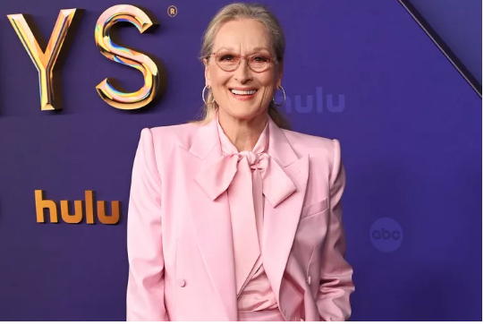 Meryl Streep Keeps Barbiecore Going Strong in Pink Suit at the 2024 Emmys